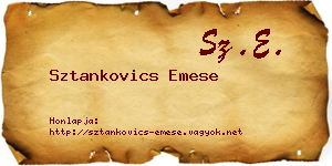 Sztankovics Emese névjegykártya
