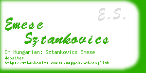 emese sztankovics business card